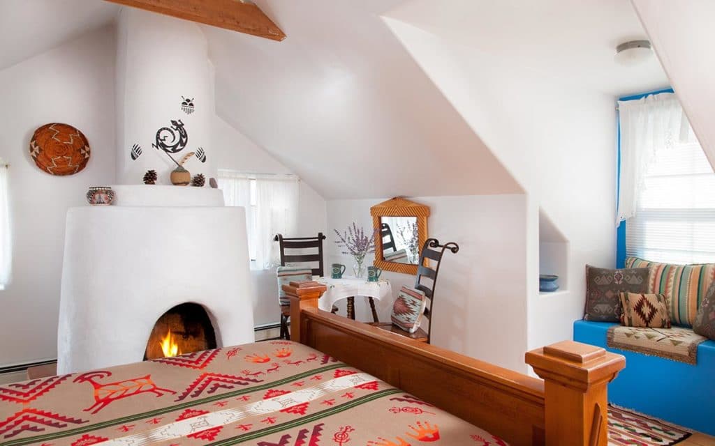 One of the guest rooms at our New Mexico Bed and breakfast, located near some of the top New Mexico Ski Resorts